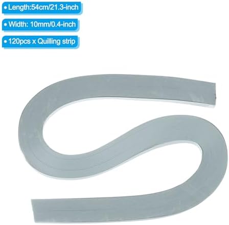PATIKIL 120pcs Quilling Strips Paper 3/8"(10mm) 54cm Origami Paper Quilling Strip for Art DIY Hand Craft Christmas, Grey - Image 2