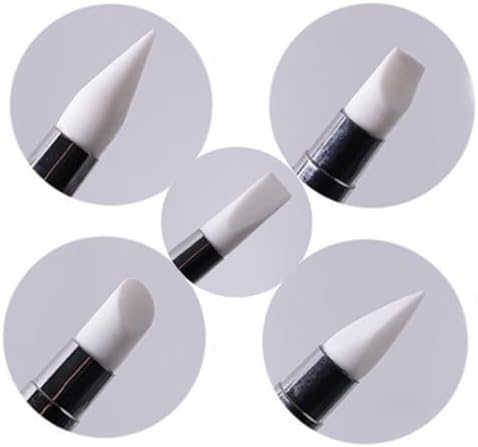 Nail Art Silicone Sculpting Pen and Dotting Pen Dual-ended Pen Kit 5 Pcs for Nail Salon or Home Nail design - Image 6