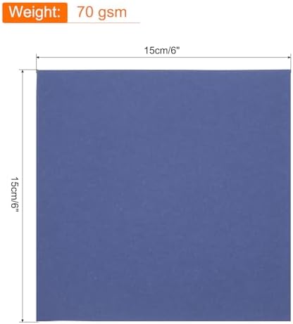 MECCANIXITY 75 Sheet Origami Paper Double Sided 6x6" Navy Blue - Image 2