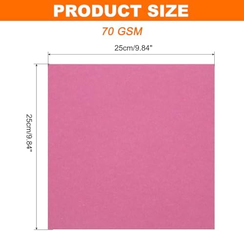 MECCANIXITY 75 Sheet Origami Paper Double Sided 10x10" Rose Red - Image 2