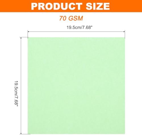 MECCANIXITY 75 Sheet Origami Paper Double Sided 8x8" Light Green - Image 2