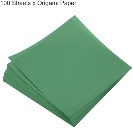 MECCANIXITY 100 Sheets Origami Paper Double Sided 8x8 Inch(20x20cm) Square Sheet for Art Craft Project, Beginners, Gifts Decor, Emerald Green - Image 3
