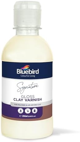 Bluebird Signature Air Dry Clay Glaze - Air Dry and Polymer Clay Varnish, Prevents Cracking and Scratches (8.5 Fl Oz) by BluebirdArts