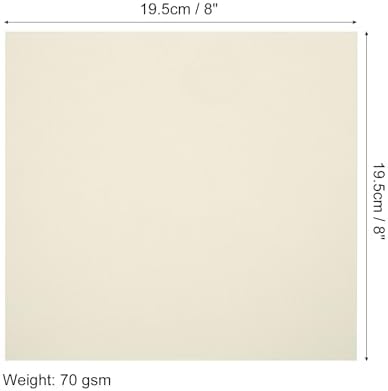 MECCANIXITY 50 Sheets Origami Paper Double Sided 8x8 Inch(20x20cm) Square Sheet for Art Craft Project, Beginners, Gifts Decor, Cream White - Image 2