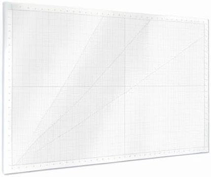 GLASSBOARD STUDIO Glass Craft Mat - Magnetic, Heat & Scratch Resistant - For Crafting, Cutting, Painting, Mixed Media Artwork - Grid Lines, Non-Slip Rubber Feet (True White 24"L x 36"W) - Image 7