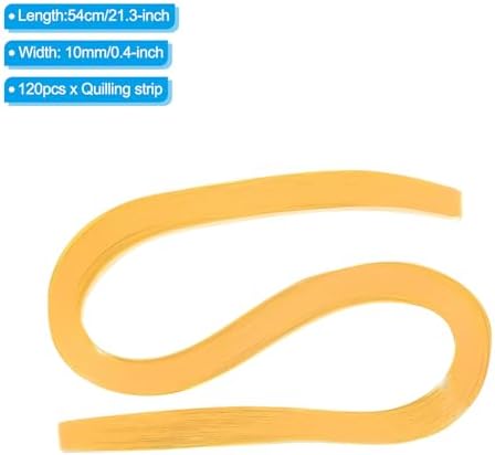 PATIKIL 120pcs Quilling Strips Paper 3/8"(10mm) 54cm Origami Paper Quilling Strip for Art DIY Hand Craft Christmas, Lemon Yellow - Image 2