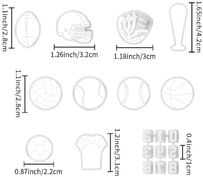 Xaekicr Sports Theme Polymer Clay Cutters Set – Multiple Shapes Clay Cutters for Polymer Molds, Clay Earring and Tools - Image 3