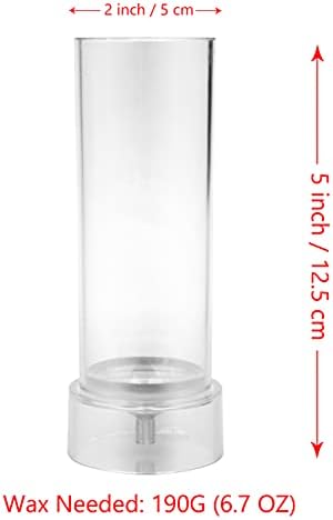 MILIVIXAY 2PCS Pillar Candle Mold -Height: 5.0inch,Diameter:2.0inch-30ft Long Wicks, 2pcs Wick Holders, a Mold Sealer and a Lead Wire Included as a Gift - Image 3