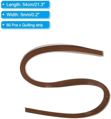 PATIKIL 60pcs Metallic Quilling Strips Paper 5mm(3/16") x 54cm Origami Paper Quilling Kits for Adults Beginner Art DIY Craft Christmas, Copper - Image 2