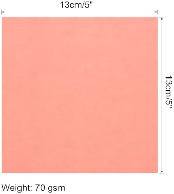 MECCANIXITY 100 Sheet Origami Paper Double Sided Phosphor 5x5 Inch Square Sheet for Art Craft Project, Beginners, Gifts Decor - Image 2