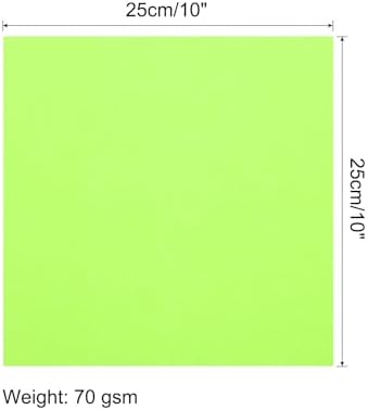 MECCANIXITY 100 Sheet Origami Paper Double Sided Fluorescent Green 10x10 Inch Square Sheet for Art Craft Project, Beginners, Gifts Decor - Image 2