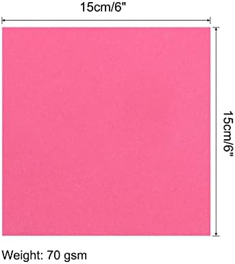 MECCANIXITY 100 Sheets Origami Paper Double Sided Fluorescent Pink 6x6 Inch Square Sheet for Art Craft Project, Beginners, Gifts Decor - Image 2