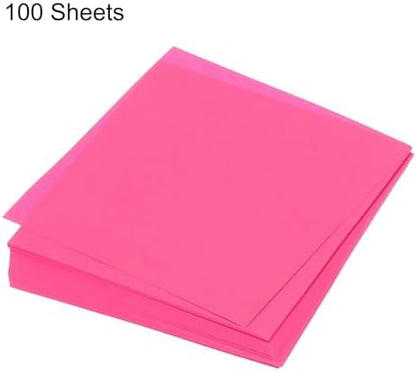 MECCANIXITY 100 Sheet Origami Paper Double Sided Fluorescent Pink 4x4 Inch Square Sheet for Art Craft Project, Beginners, Gifts Decor - Image 3