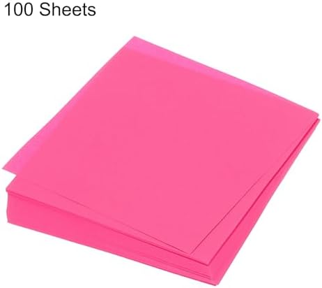 MECCANIXITY 100 Sheet Origami Paper Double Sided Fluorescent Pink 5x5 Inch Square Sheet for Art Craft Project, Beginners, Gifts Decor - Image 3