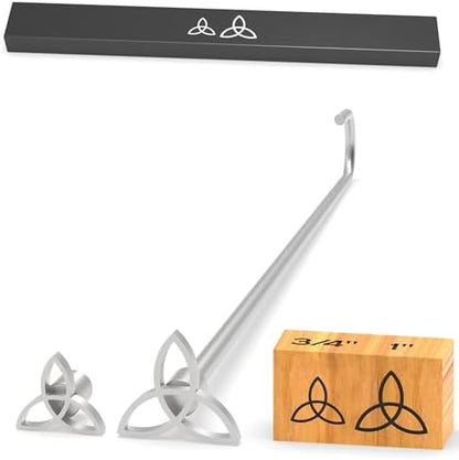 Branding Iron for Wood, Leather Branding Stamp 2Pcs Set (135#) by PKPKAUT