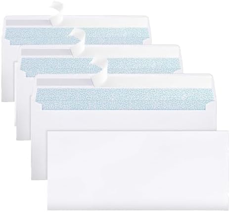 Joyberg 216 Packs #10 Envelopes, Business Envelopes, Envelopes Self Seal, Security Envelopes, Peel and Seal Closure, Size 4-1/8 X 9-1/2 Inches, White, 26LB by Joyberg