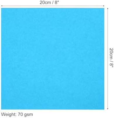 MECCANIXITY 100 Sheets Origami Paper Double Sided 8x8 Inch(20x20cm) Square Sheet for Art Craft Project, Beginners, Gifts Decor, Aquamarine Blue - Image 2