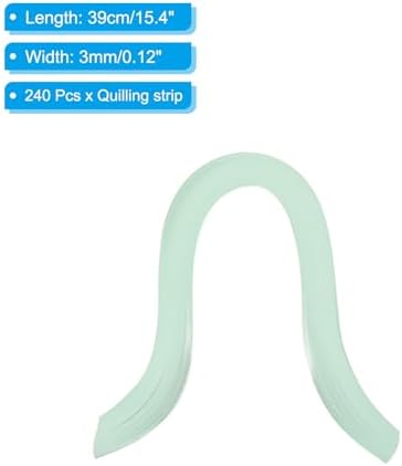 PATIKIL 240pcs Quilling Strips Paper, 3mm x 39cm Origami Paper Quilling Kits for Adults Beginner Art DIY Craft Christmas, Mint Green - Image 2