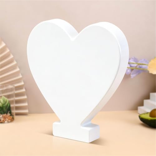 6 Inch White Wood Letters Unfinished Wooden Letters for Wall Decor Decorative Standing Letters Slices Sign Board Decoration for Craft Home Party Projects (Love) by Unknown