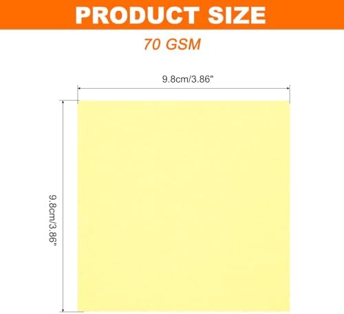 MECCANIXITY 75 Sheet Origami Paper Double Sided 4x4" Light Yellow - Image 2