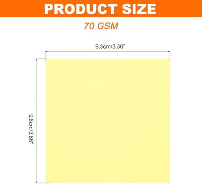 MECCANIXITY 75 Sheet Origami Paper Double Sided 4x4" Light Yellow - Image 2
