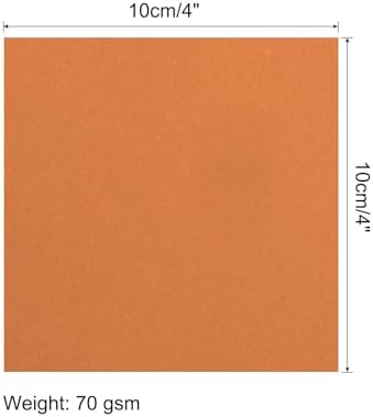 MECCANIXITY 25 Sheet Origami Paper Double Sided Dark Orange 4x4 Inch Square Sheet for Art Craft Project, Beginners, Gifts Decor - Image 2