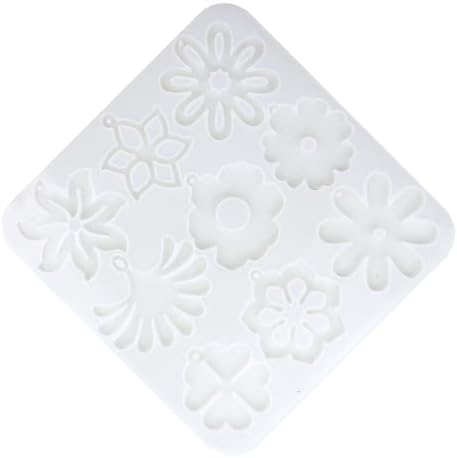 Flower Earring Resin Molds with Holes Resin Jewelry Molds Epoxy Resin Molds for Earrings Pendant Keychain Jewelry Making - Image 6