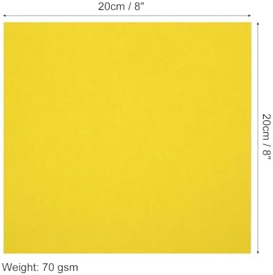MECCANIXITY 100 Sheets Origami Paper Double Sided 8x8 Inch(20x20cm) Square Sheet for Art Craft Project, Beginners, Gifts Decor, Yellow - Image 2