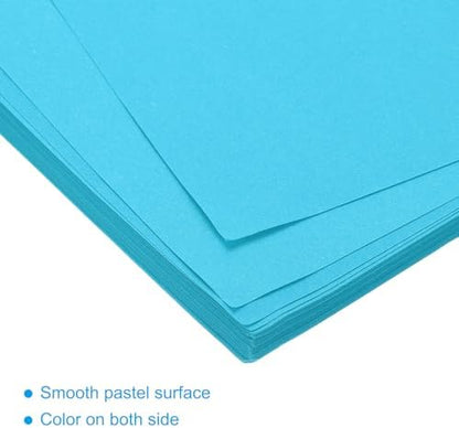 MECCANIXITY 50 Sheet Origami Paper Double Sided Cream Lake Blue 11.7 x 8.3 Inch Square Sheet for Art Craft Project, Beginners, Gifts Decor - Image 4