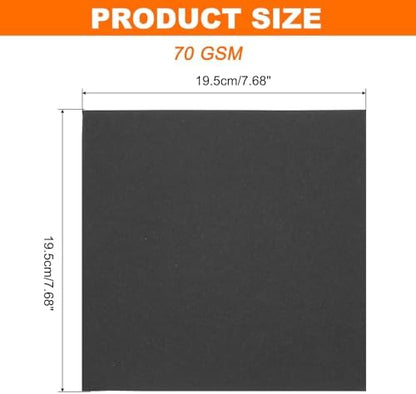 MECCANIXITY 75 Sheet Origami Paper Double Sided 8x8" Black - Image 2
