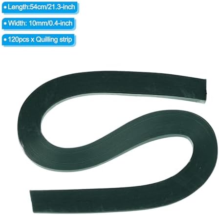 PATIKIL 120pcs Quilling Strips Paper 3/8"(10mm) 54cm Origami Paper Quilling Strip for Art DIY Hand Craft Christmas, Army Green - Image 2