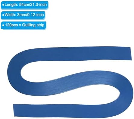 PATIKIL Quilling Strips Paper 120pcs 1/8"(3mm) 54cm Origami Paper Quilling Strip for Art DIY Hand Craft Christmas Teal Blue - Image 2