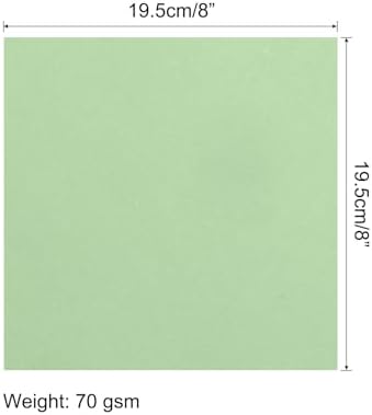 MECCANIXITY 25 Sheets 8x8 Inch(20x20cm) Origami Paper Double Sided Light Green Square Sheet for Art Craft Project, Beginners, Gifts Decor - Image 2