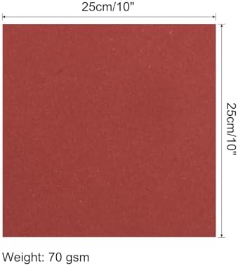 MECCANIXITY 25 Sheet Origami Paper Double Sided Dark Red 10x10 Inch Square Sheet for Art Craft Project, Beginners, Gifts Decor - Image 2