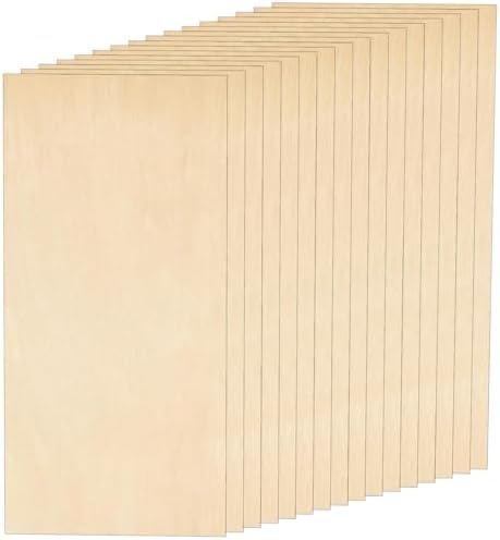Cassny 13 Pack Basswood Sheets for Crafts- Thin Plywood Wood Sheets - Balsa Wood Sheets -Unfinished Wood Boards for Laser Cutting,Painting,Engraving,Burning and CNC Cutting (4"x8"x2mm) by Unknown