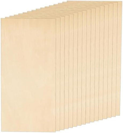 Cassny 13 Pack Basswood Sheets for Crafts- Thin Plywood Wood Sheets - Balsa Wood Sheets -Unfinished Wood Boards for Laser Cutting,Painting,Engraving,Burning and CNC Cutting (4"x8"x2mm) by Unknown