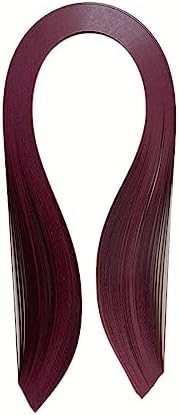 ODETOJOY Quilling Paper Strips Burgundy 3mm 5mm 10mm Quill Strip Claret Rolled Paper Filigree Strip Crimson Curled Scroll Coil Paper Strip-21inch 120pcs/bag (5mm-0.2inch) by ODETOJOY