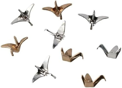 40Pcs Alloy Paper Crane Spacer Beads, 3D Origami Paper Cranes Shape 21x16mm Metal Animal Beads for DIY Jewelry Making - Image 2