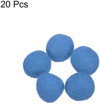PATIKIL Wool Felt Balls Beads Wool Felting Pom 2cm 20mm Light Blue for Home Decor DIY Crafts Handcrafts Project Pack of 20 - Image 3