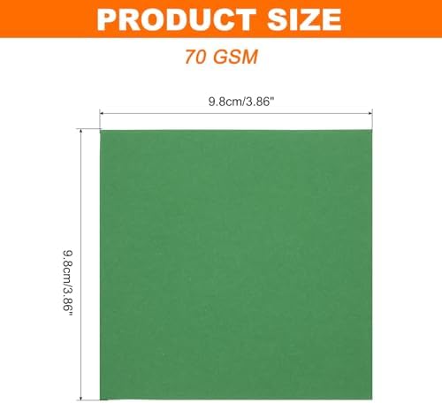 MECCANIXITY 75 Sheet Origami Paper Double Sided 4x4" Emerald Green - Image 2