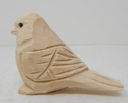 Selsela DIY Paintable Wooden Bird Figurine - Unfinished Paint Your Own Personalized Sculpture Wood Craft Figurine Statue Art Small, Hand-Carved Small Animal Art & Home Decor - Image 4