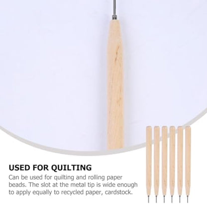 GLSTOY 6pcs Paper Quilling Pen Tools Slotted Rolling Curling Needle Kit for DIY Crafting Scrapbooking Card Making and Origami Art Supplies for Adults and Beginners - Image 6
