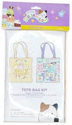 Squishmallows Tote Bag Sewing Kit – DIY Double Tote Project – Makes Two 11.5” x 12” Bags – 24" x 43" Cotton Fabric Panel with Instructions – Spring Craft Sewing Kit - Image 2