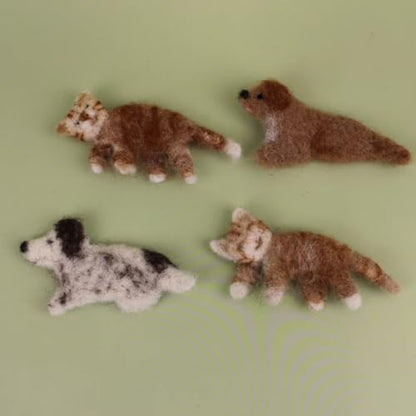 Wizardi Beginner Magnet Needle Felting Kit for Adults - Dog and Cat. Animal Felting Kit 8-12cm Long. Felting Tools. Wool Felting Supplies. Felt Crafts. Wool Felt. The Makerss - Image 6