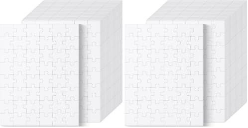 Mr. Pen- Blank Puzzle, 72 Pack, 48 Pieces/Pack, 8.5" x 11", White by MrPen