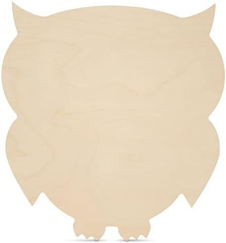 Wooden Owl Cutout 1/4 inch Pack of 6 Wooden Shapes for Crafts, Classroom Decor, Party Decor, by Woodpeckers. by Woodpeckers