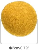 PATIKIL Wool Felt Balls Beads Wool Felting Pom 2cm 20mm Light Yellow for Home Crafts Handcrafts Project DIY Pack of 5 - Image 2