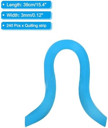 PATIKIL 240pcs Quilling Strips Paper, 3mm x 39cm Lack Blue - Image 2