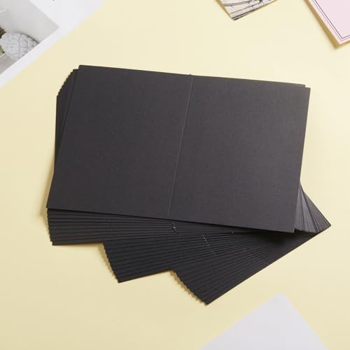 50 Pack Blank Folded Cardstock Cards, Black, 5x7 - Image 6