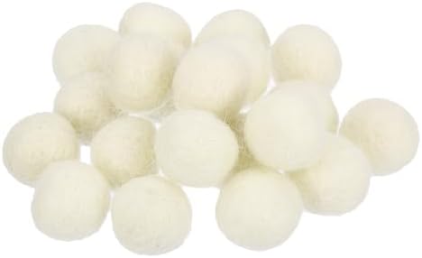 PATIKIL Wool Felt Balls Beads Wool Felting Pom 1.5cm 15mm White for Home Decor DIY Crafts Handcrafts Project Pack of 20 by PATIKIL